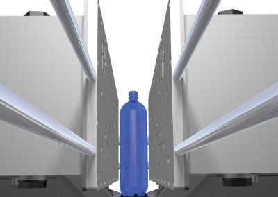 Bottle between 2 jet plates