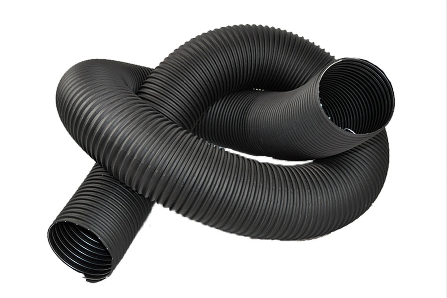 Flexible hose ducting for industrial fans