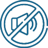 flat icon of mute symbol