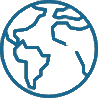 Flat Icon of the globe