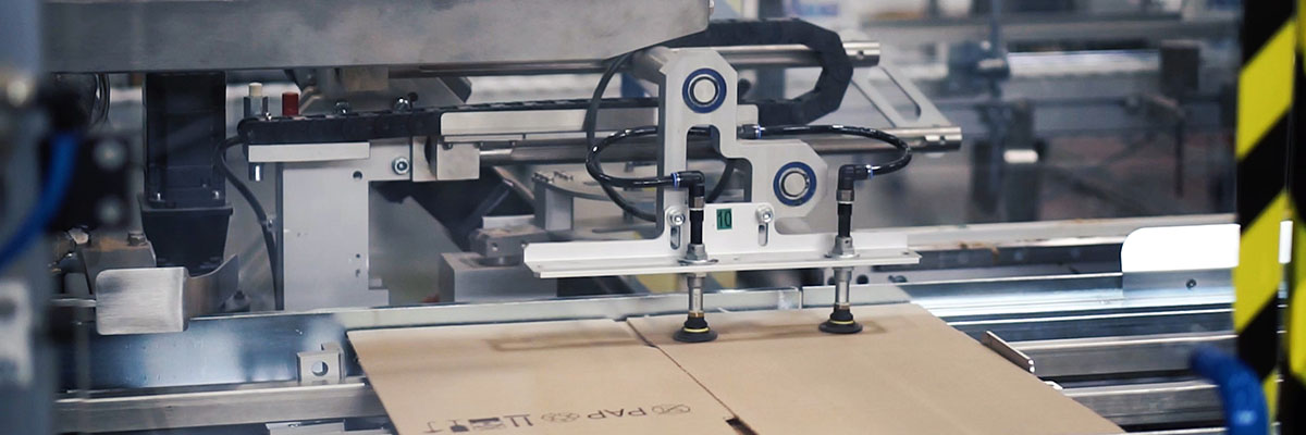 Carboard Box Manufacturing Process Cardboard package box packing machine. Clip. Box forming production line