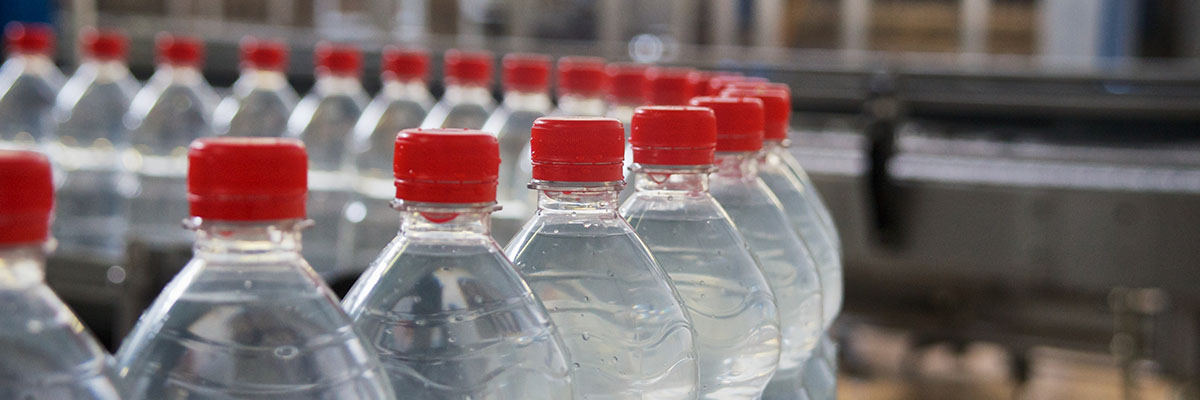 PTE Bottle Manufacturing Process Bottling of mineral water in plastic bottles