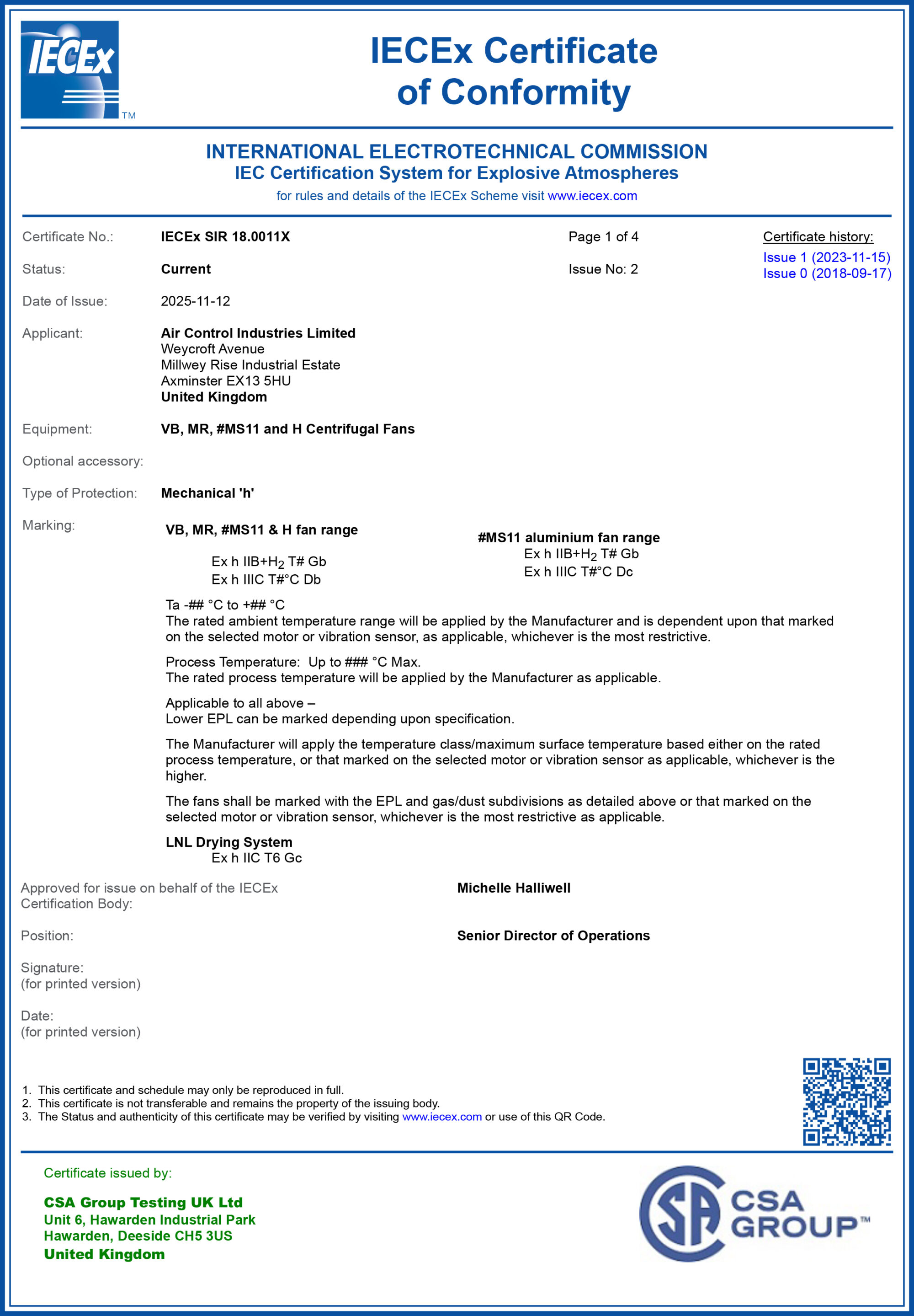 PDF IECEx Certificate for ACI