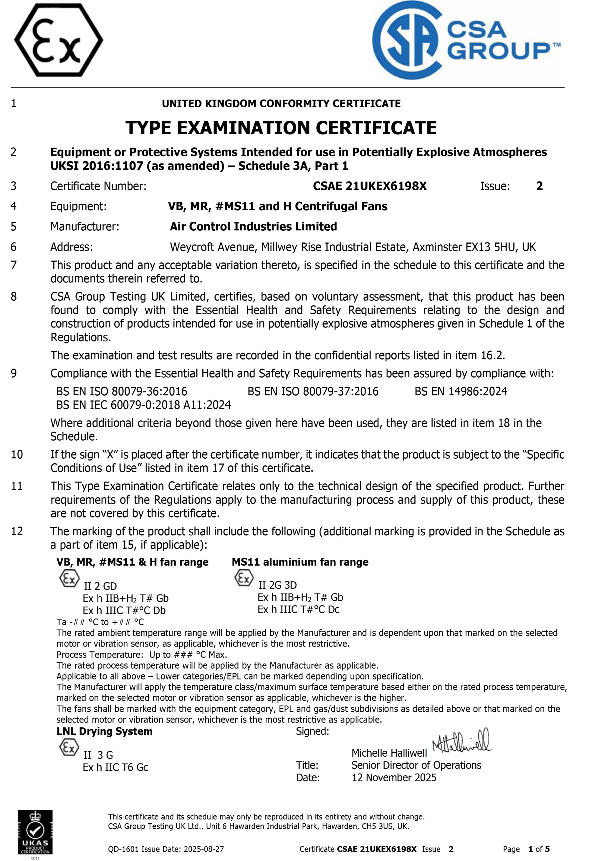 21UKEX6198X Iss 2 UKEX Certificate